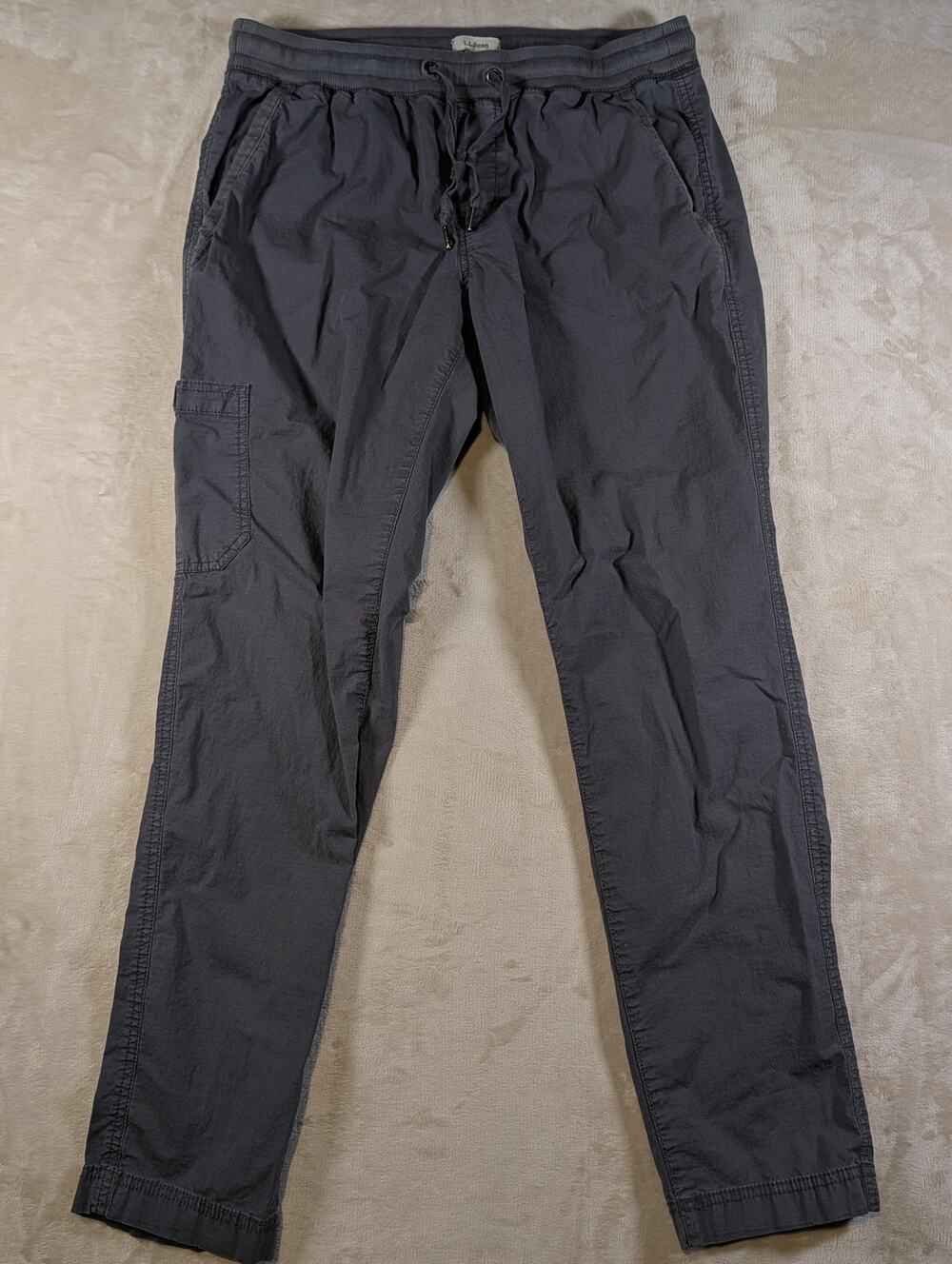 L.L. Bean Vista Camp Pants Womens Medium Charcoal Gray Stretch Jogger Cargo